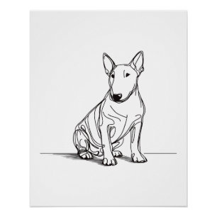 Pôster Poster da linha Bull Terriers