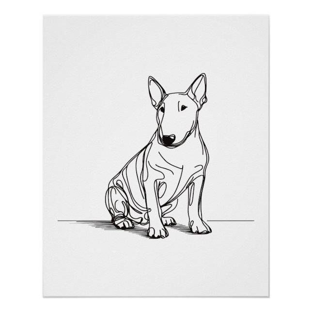 Pôster Poster da linha Bull Terriers (Frente)