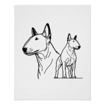 Poster da linha Bull Terriers