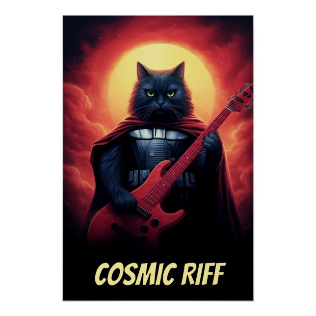 Pôster Poster da sala de Bandas personalizada | Gato Sic- (Frente)