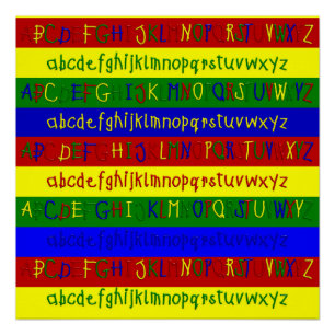 Pôster Poster de Alphabet Primário - 20 x 20 Wall