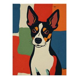 Pôster Poster de Arte Animal Abstrato Colorida