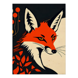 Pôster Poster de Arte Animal Expressionista Colorida