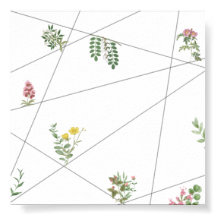 “Pôster de Arte de Linha Botânica Minimalista – Na