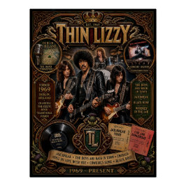 Pôster Poster de Arte de Parede em Homenagem à Banda Vint