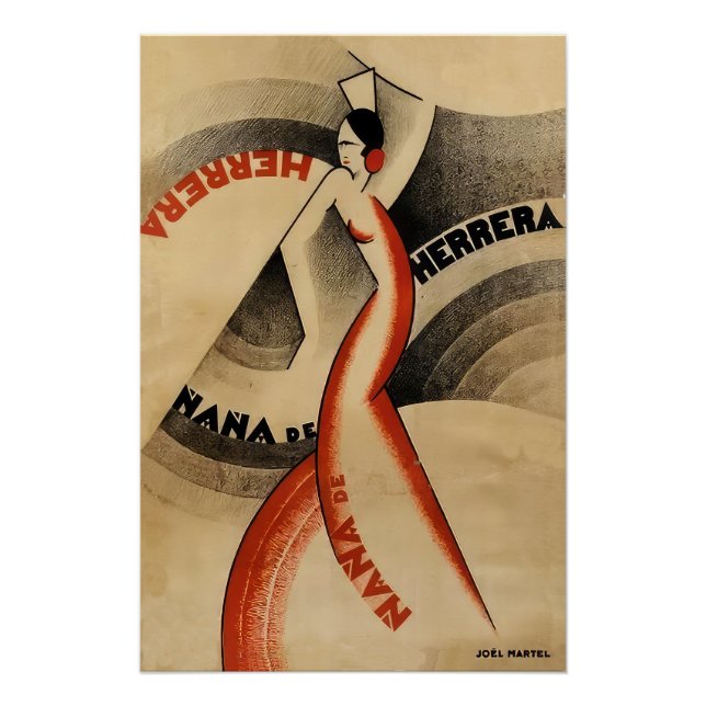Pôster Poster de arte de um bailarino flamenco (Frente)