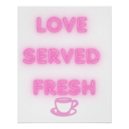 Pôster Poster de Arte Inspirado em Luzes Neon Rosa