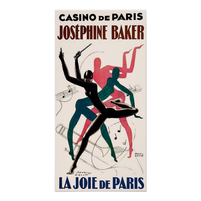 Pôster Poster de arte para Josephine Baker. (Frente)