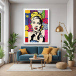 Pôster Poster de Arte Retrorna de Parede Pop vibrante<br><div class="desc">Elevem seu espaço com este vibrante retrato de pop, uma incrível mistura de design e talento moderno. Este poster brilhante gerado por IA é uma adição perfeita a qualquer decoração em casa ou no escritório, trazendo cores ousadas e uma composição viva às suas paredes. Ideal para fãs da cultura pop...</div>