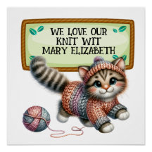 Poster de Artesanato de tricô de