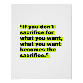 Pôster Poster de aspas inspiracionais motivacionais Sacri