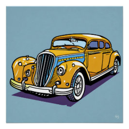 Pôster Poster de Automóvel Glossy