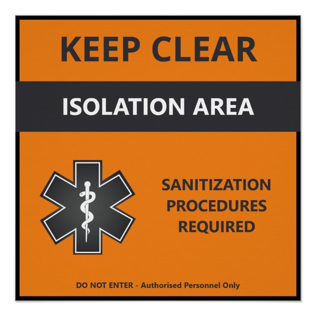 Pôster Poster de Aviso do Coronavírus Personalizável (Cov (Frente)