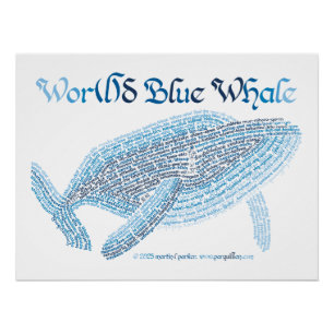 Pôster Poster de Baleia Azul do Mundo