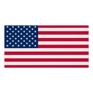 Pôster Poster de bandeira americana - Patriótico