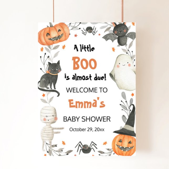 Pôster Poster de Boo Chá de fraldas de Halloween (Criador carregado)
