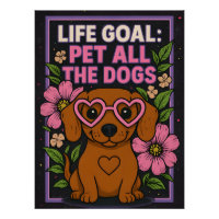 Poster de Cachorro Floral