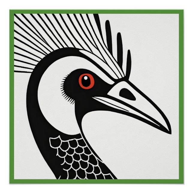 Pôster Poster de Cassowary Glossy (Frente)