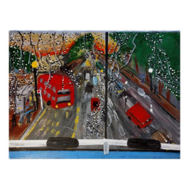 Pôster Poster de cena de Arte acrílica de Londres