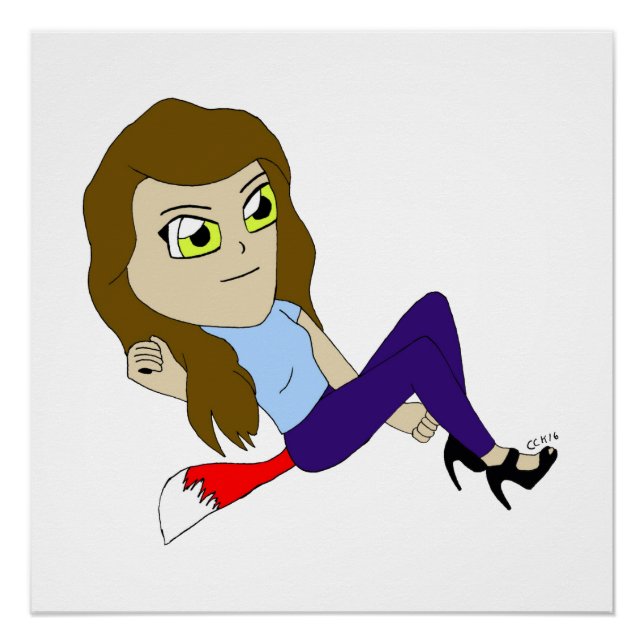 Pôster poster de chibi foxy girl (Frente)