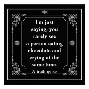 Pôster Poster de Chocolate Chorando e Comendo