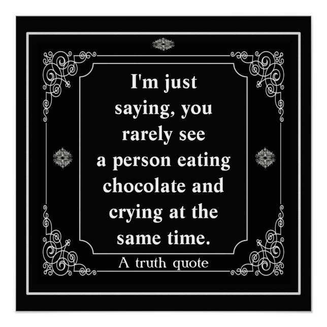 Pôster Poster de Chocolate Chorando e Comendo (Frente)