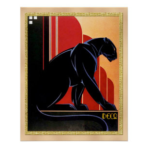 Pôster Poster de Deco de Arte Pantera Negra