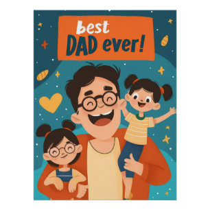 Pôster Poster de Dia de os pais feliz