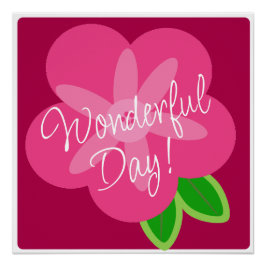 Pôster Poster de Flor Rosa Maravilhosa