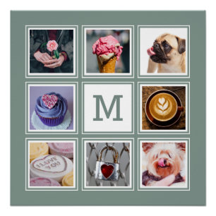 Pôster Poster de Fotografias, Monograma e Cor