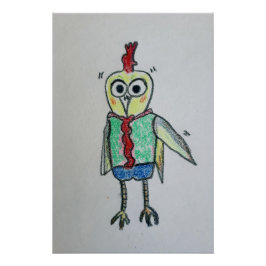 Pôster Poster de galinha brilhante