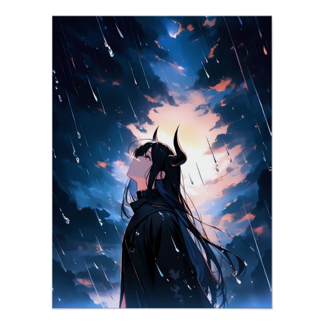 Pôster Poster de garota de anime (Frente)