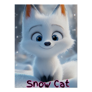 Pôster Poster de Gato de Neve