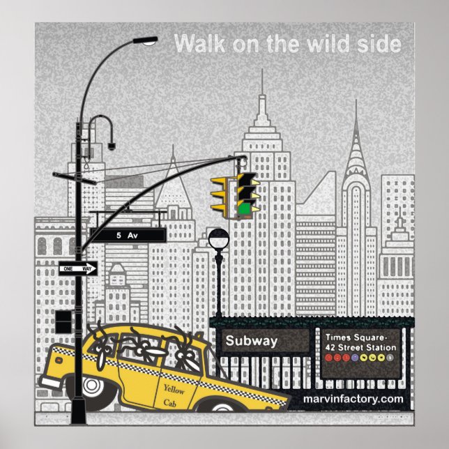 Poster Póster de gran de Marvin en Nueva York. (Frente)