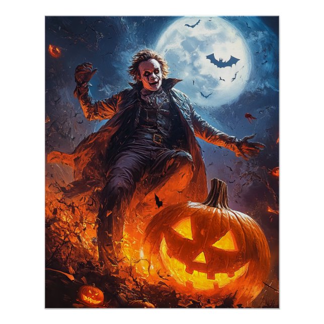Pôster Poster de Halloween Sketch. (Frente)
