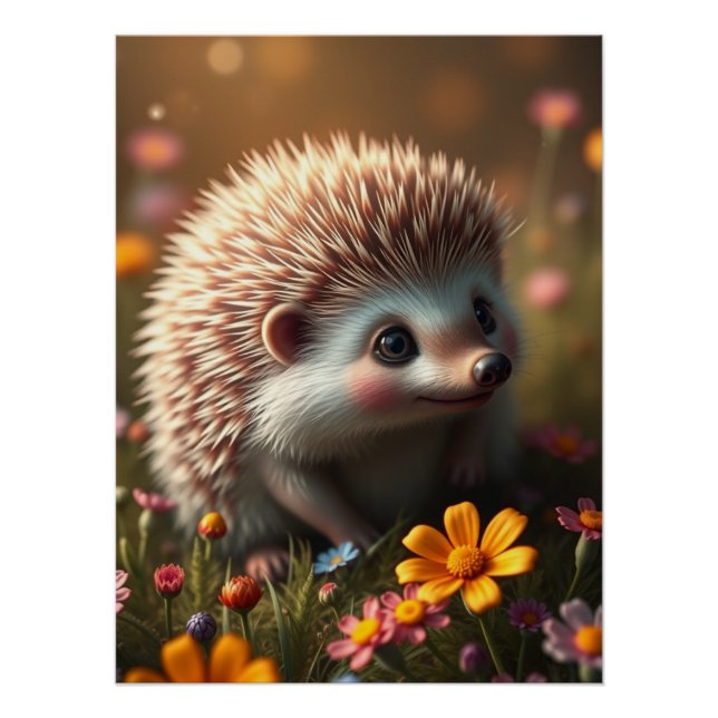 Pôster Poster de Hedgehog Adorável (Frente)