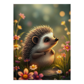 Pôster Poster de Hedgehog Adorável