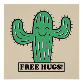 Pôster Poster de Hugs de Cactus Gratuitos