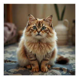 Pôster Poster de Humor no Chão de Gato Persa