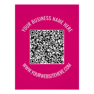 Pôster Poster de Informações de Verificação de Código QR