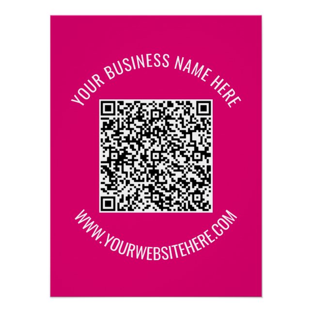 Pôster Poster de Informações de Verificação de Código QR  (Frente)