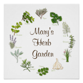 Pôster Poster de Jardim Herb Personalizado