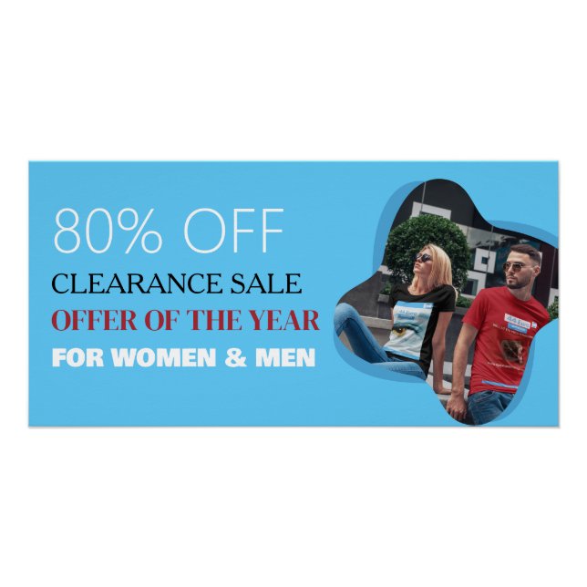 Pôster Poster de Largura Personalizada de Venda (Frente)