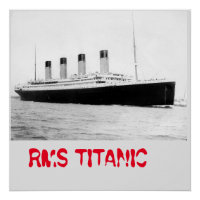 Poster de linha de passageiros Titanic RMS