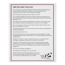 POSTER de Lista de Verificação de Pré-Voo WHC