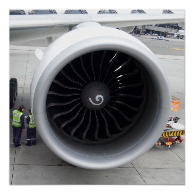 Pôster Poster de mecanismo de jato 20"x20" (Frente)