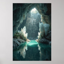 Poster "Poster de Muro de Oásis na Caverna Cristal - Cave