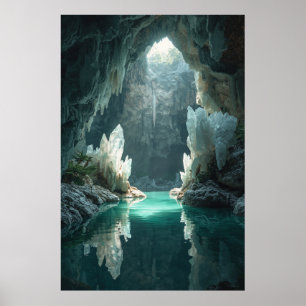 Poster "Poster de Muro de Oásis na Caverna Cristal - Cave