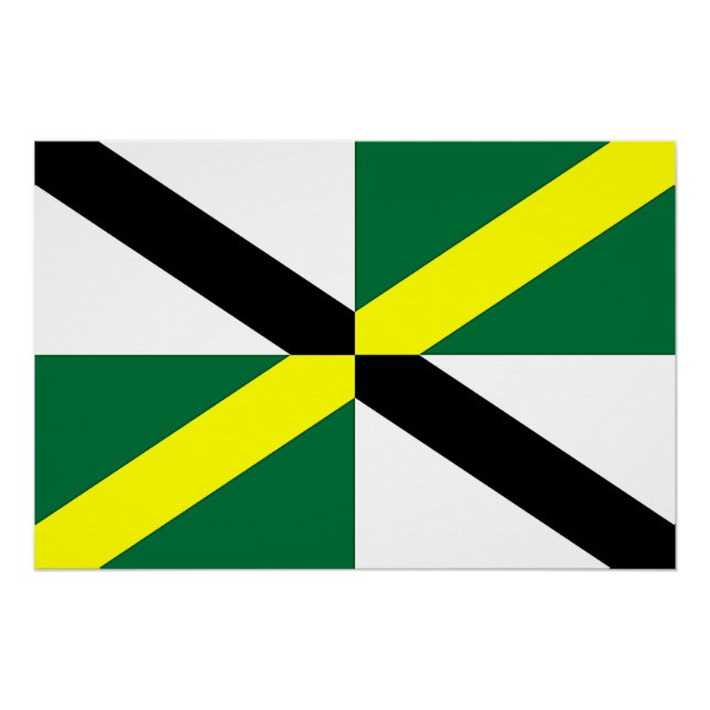 Pôster Poster de muro patriótico com bandeira de Monterey (Frente)