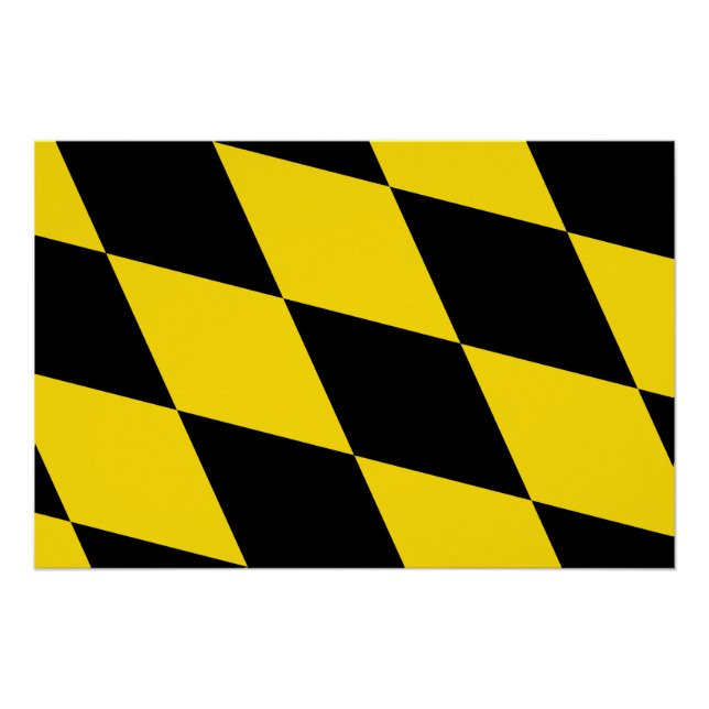 Pôster Poster de muro patriótico com bandeira de Munique (Frente)